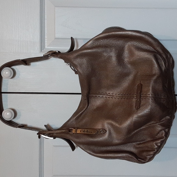 Cole Hahn Bronze Metallic Leather Hobo Bag - Picture 3 of 16